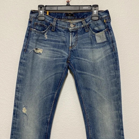 Meltin Pot Distressed Boot Cut Jeans - Picture 3 of 7